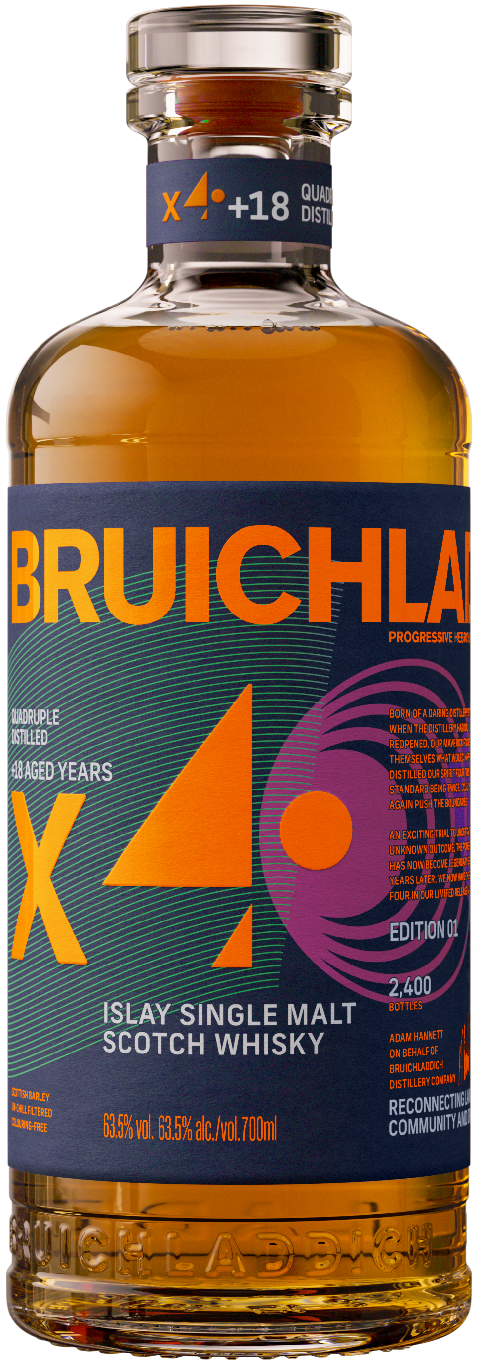 ブルックラディ X4+18 エディション01 700ml 63.5% 世界2400本限定 ブルックラディ X4+18 エディション01 700ml 63.5% 世界2400本限定
